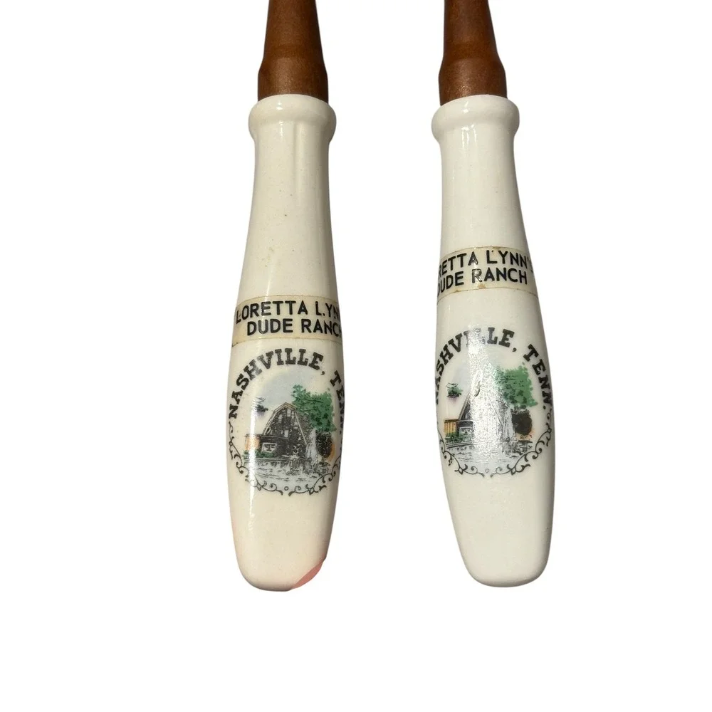 Vintage Loretta‎ Lynn Dude RanchSouvenir Salad Servers